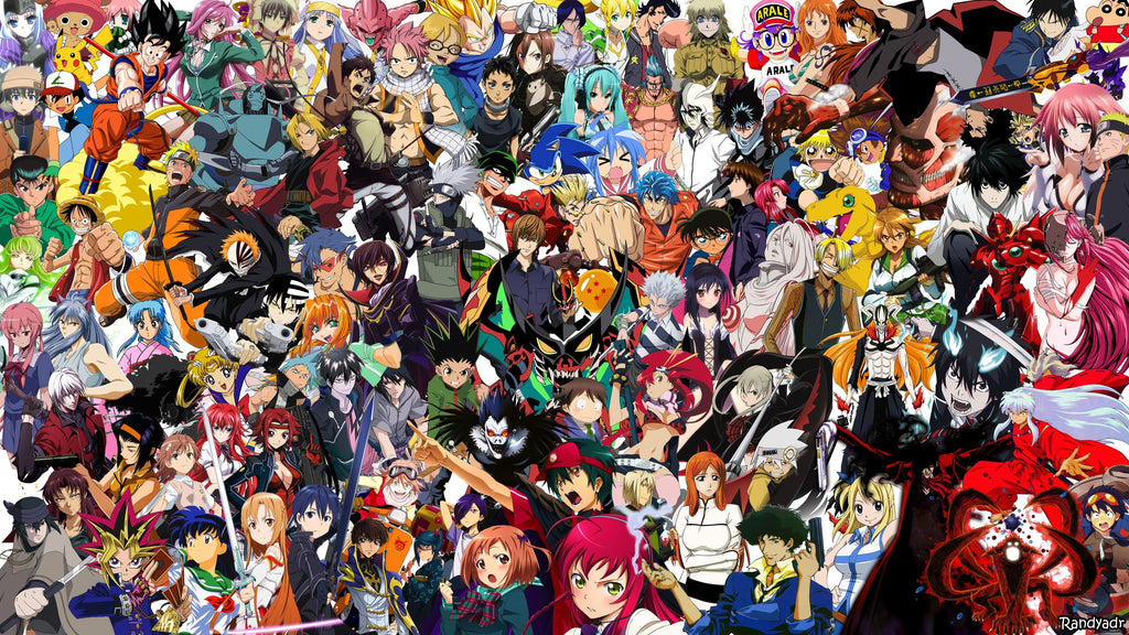 A collage of the most popular animes in the world. 