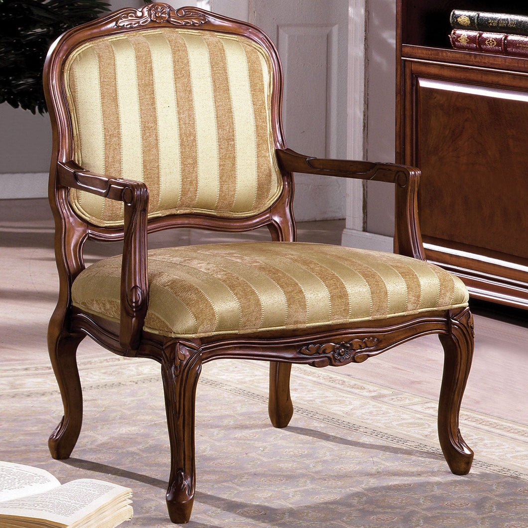 BURNABY ACCENT CHAIR ANTIQUE OAK/PATTERN
