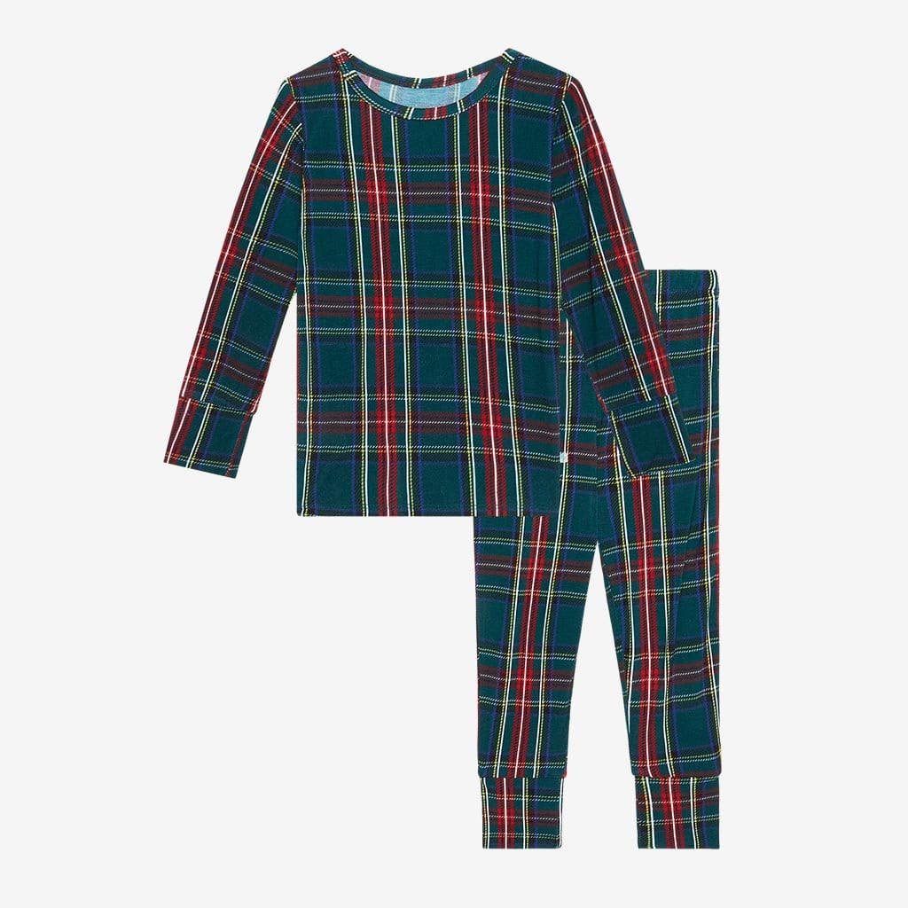 Image of Tartan Plaid Long Sleeve Pajamas