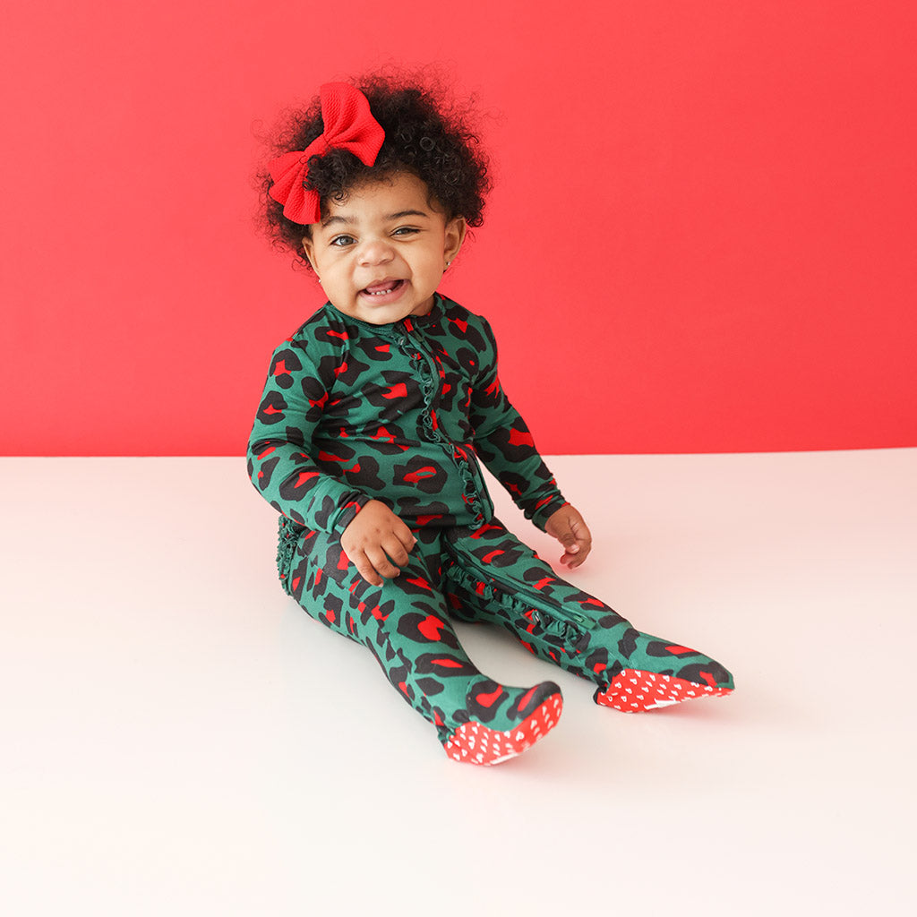 Image of Whitley Grace Footie Ruffled Zippered One Piece