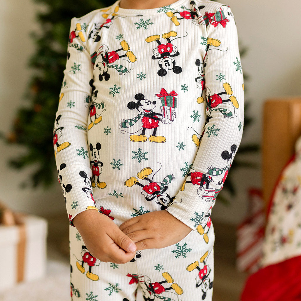 Image of Disney Mickey Mouse Holiday Long Sleeve Pajamas