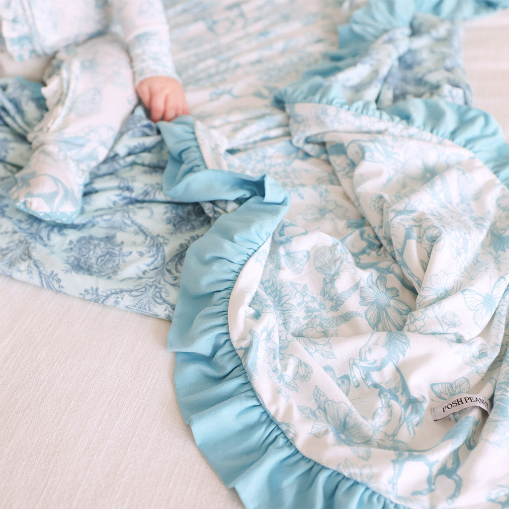 Image of Charlotte Anne & Ava Jane Ruffled Luxe Patoo® Blanket