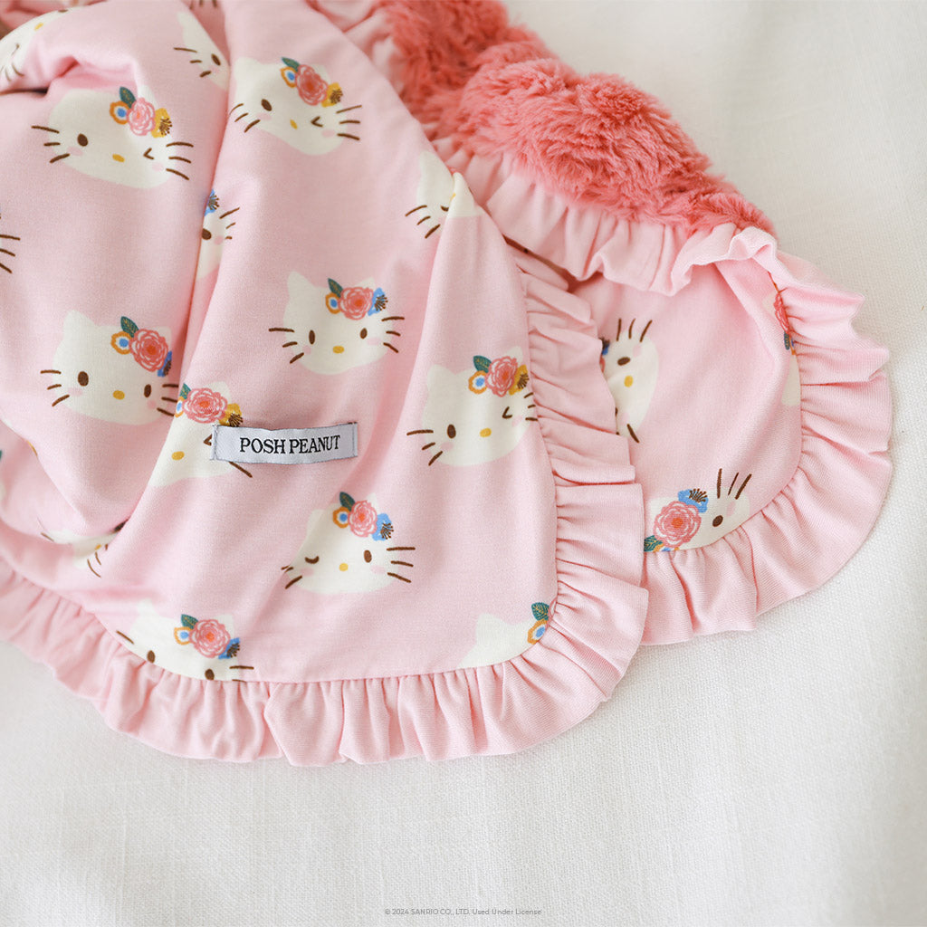 Image of Pastel Pink Hello Kitty® Minky Ruffled Luxette Patoo®
