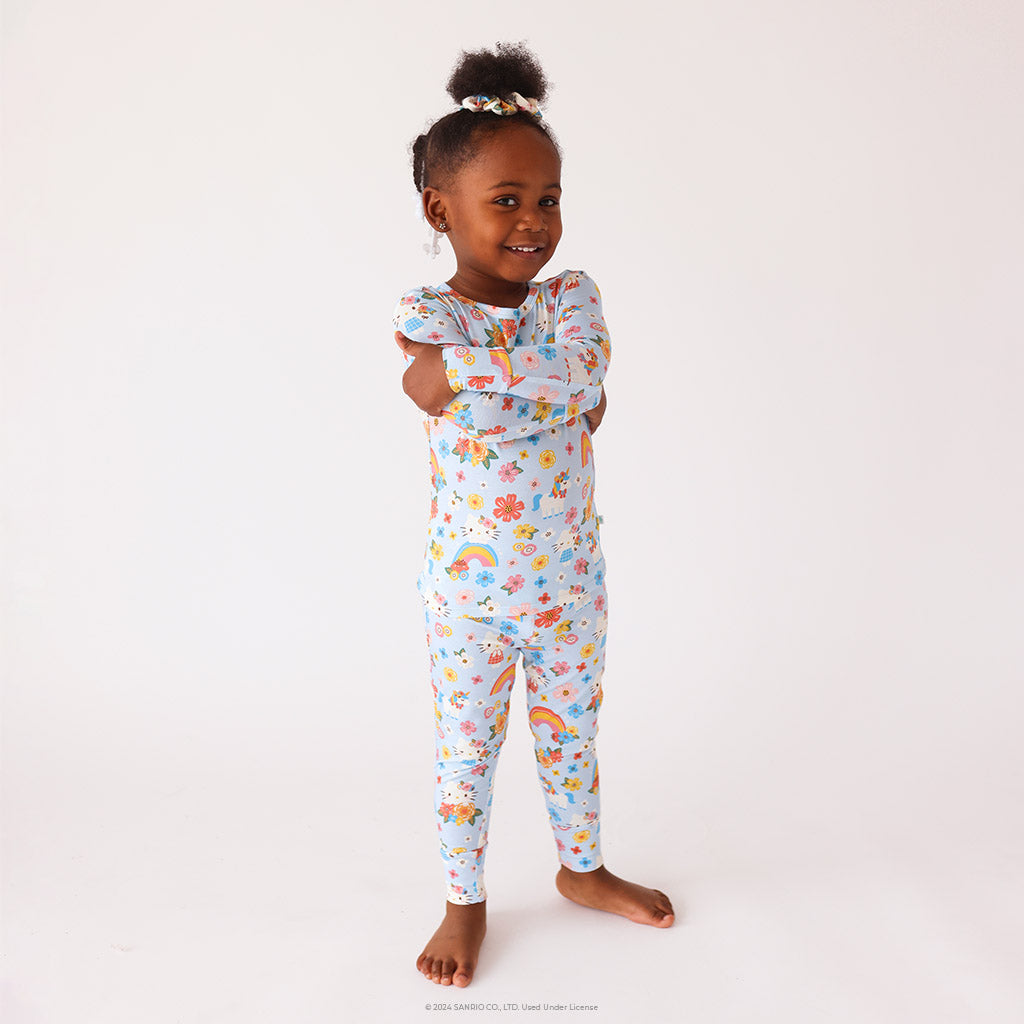 Image of Springtime Blue Hello Kitty® Classic Pajama Set