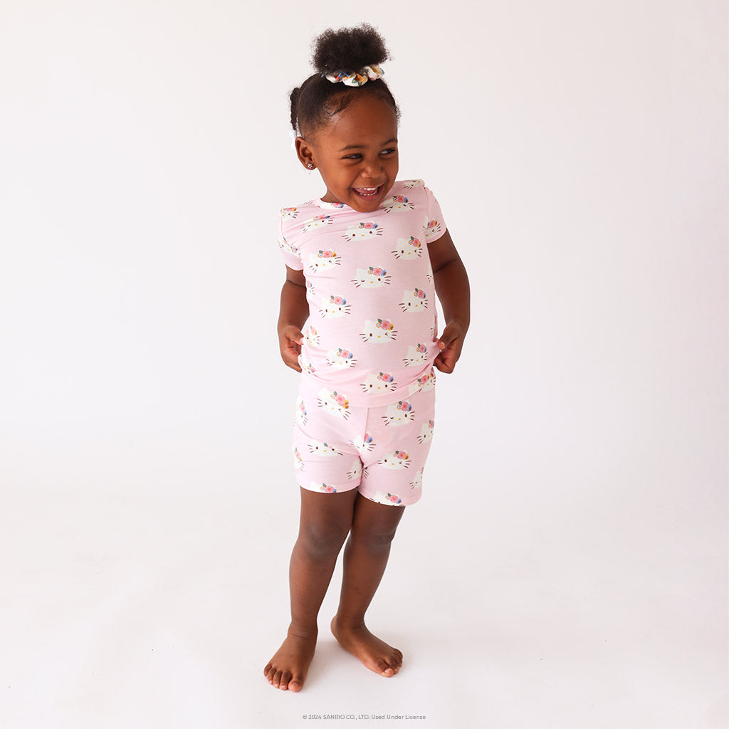 Image of Pastel Pink Hello Kitty® Classic Pajama Short Set