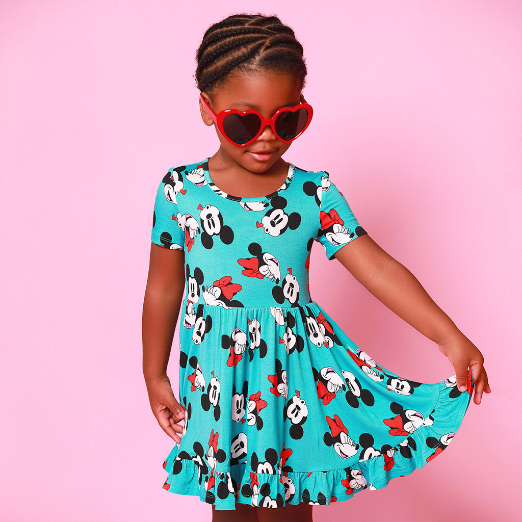 Image of Smooches Short Sleeve Ruffled Twirl Dress