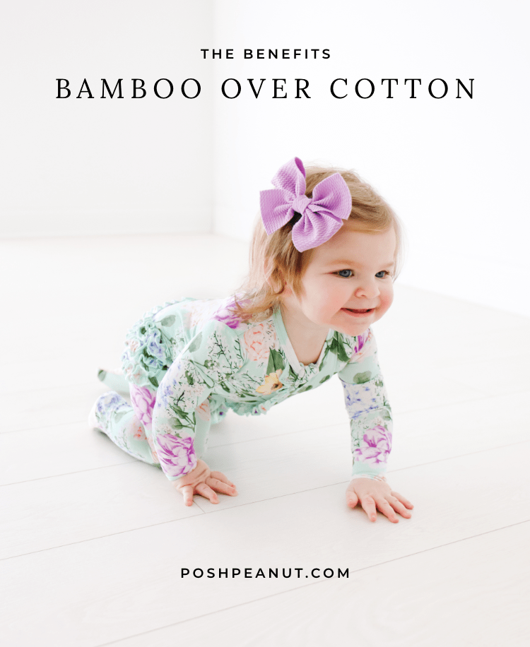 Baby girl in Bamboo Baby Clothes