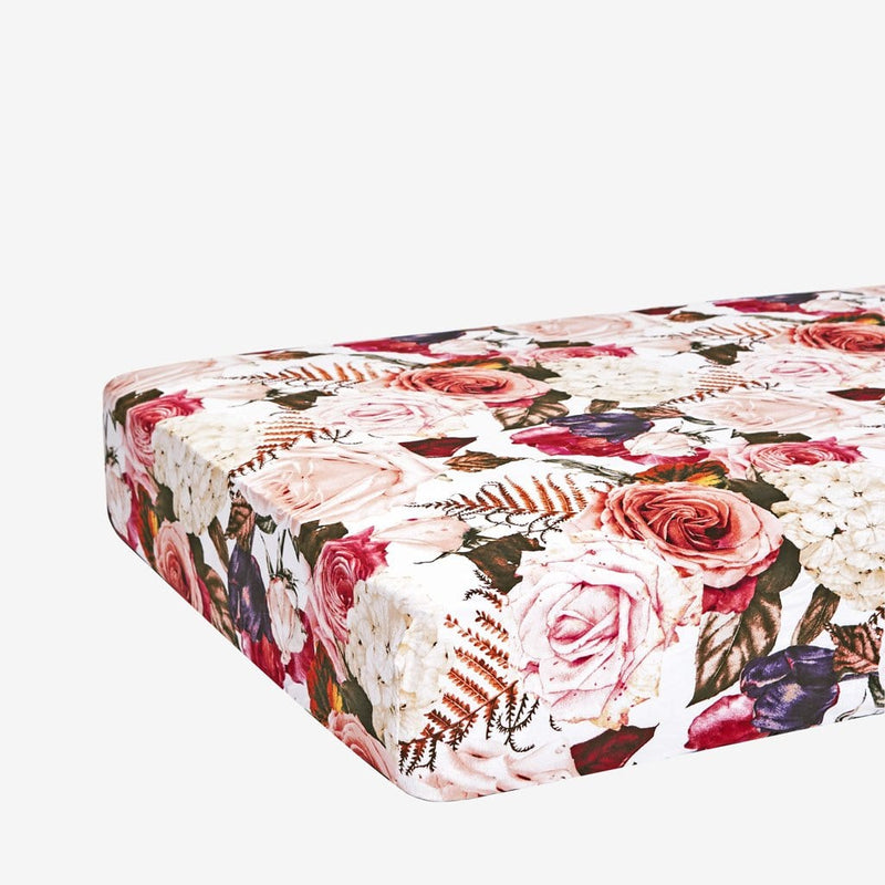 rose crib sheet