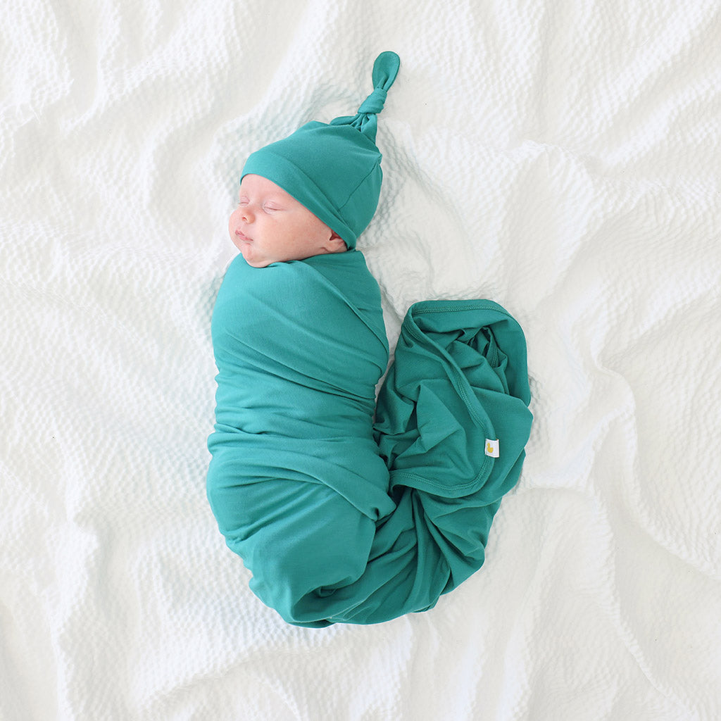 Baby Boy Swaddle and Hat Set Posh Peanut