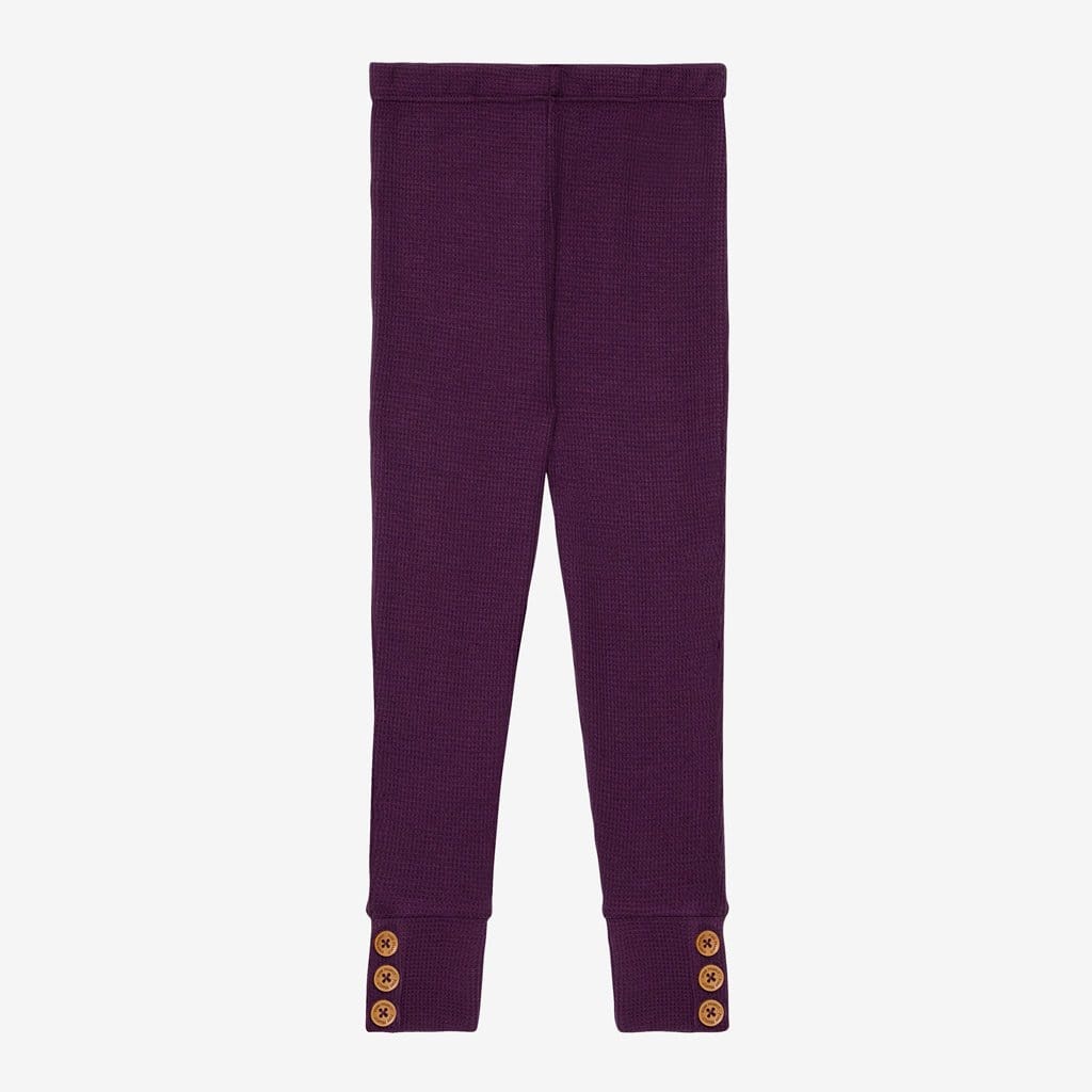 [Pre-sale] Plum Waffle Long Sleeve Henley Peplum Legging Set