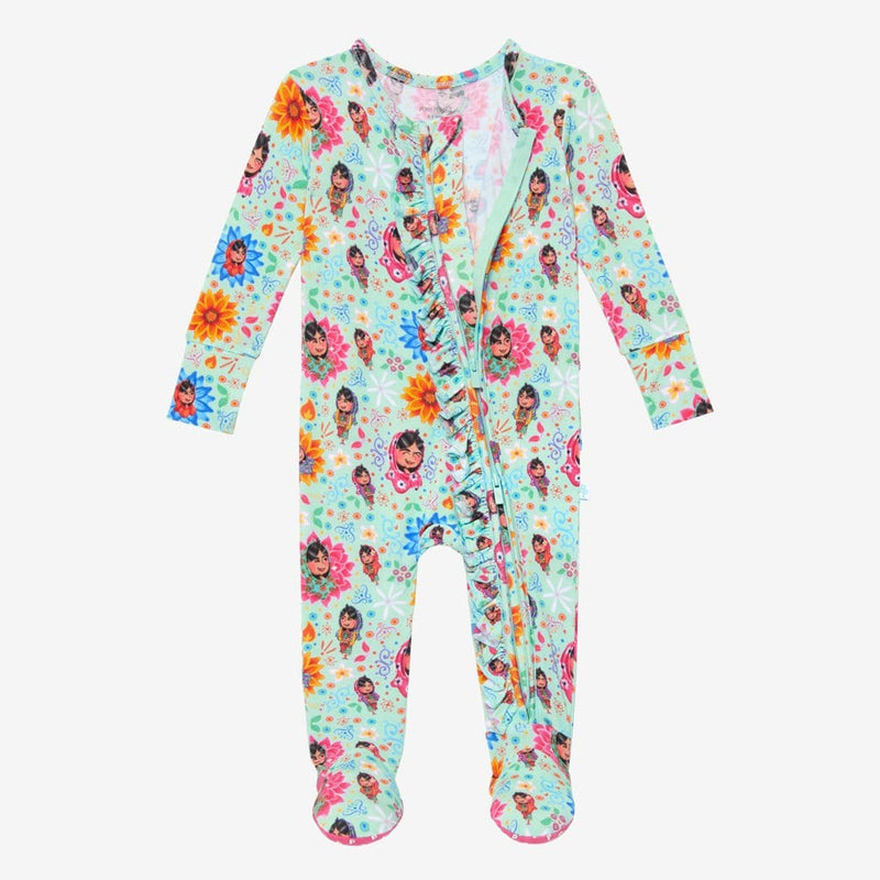 Ruffled Zippered One Piece Malala Yousafzai Baby Girl Sleeper