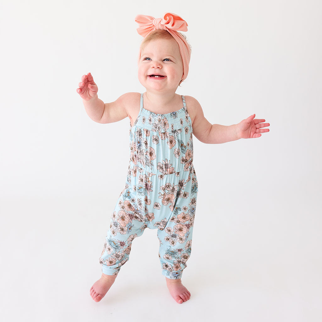 Image of Natalie Sleeveless Smocked Jumpsuit