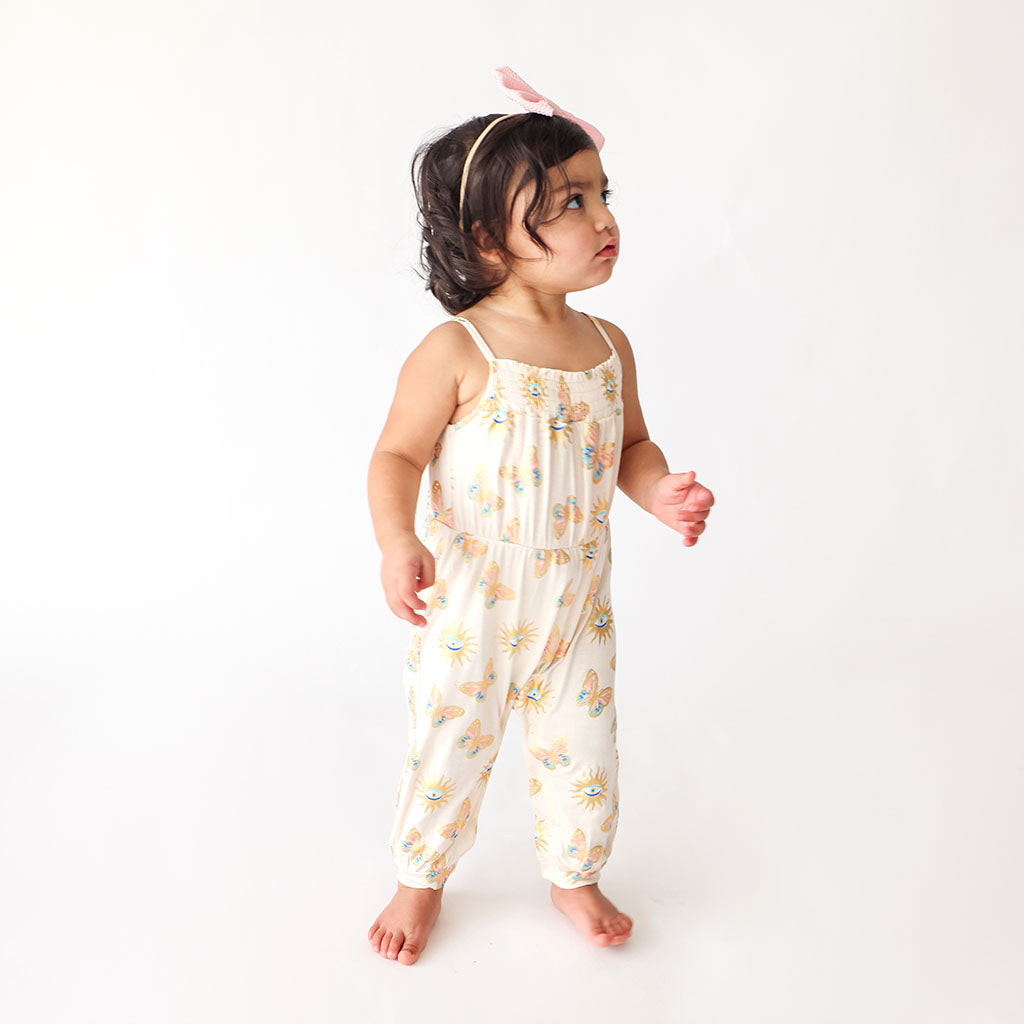 Image of Pandora Sleeveless Smocked Jumpsuit