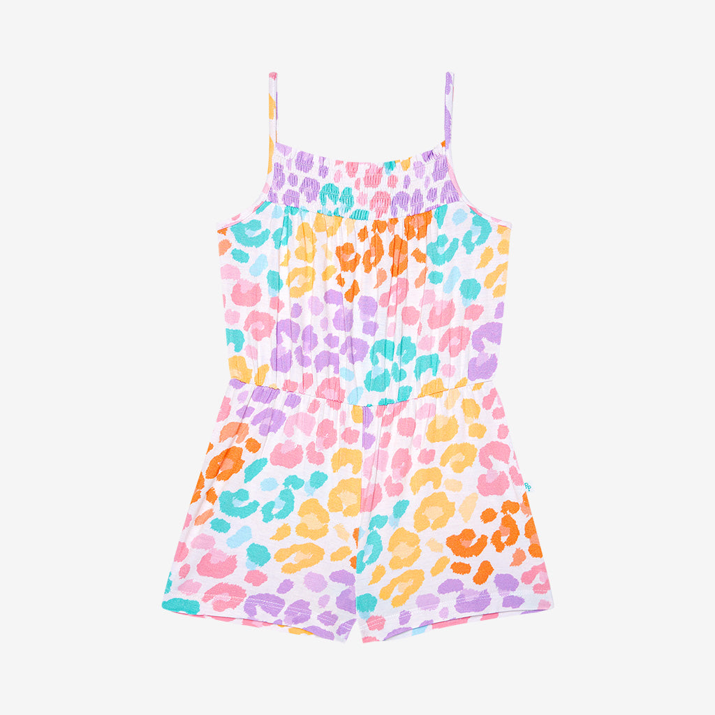 Image of Mina Sleeveless Smocked Short Jumpsuit