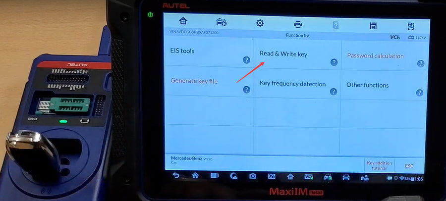 Benz W207 All Key Lost Programming step 3 wirte key