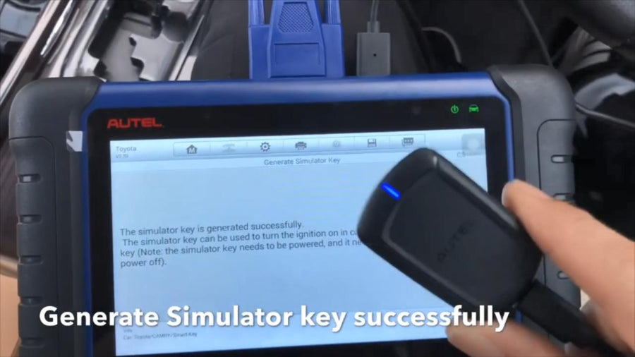 all key lost on 2017 Toyota Camry step six Generate Simulator Key con éxito