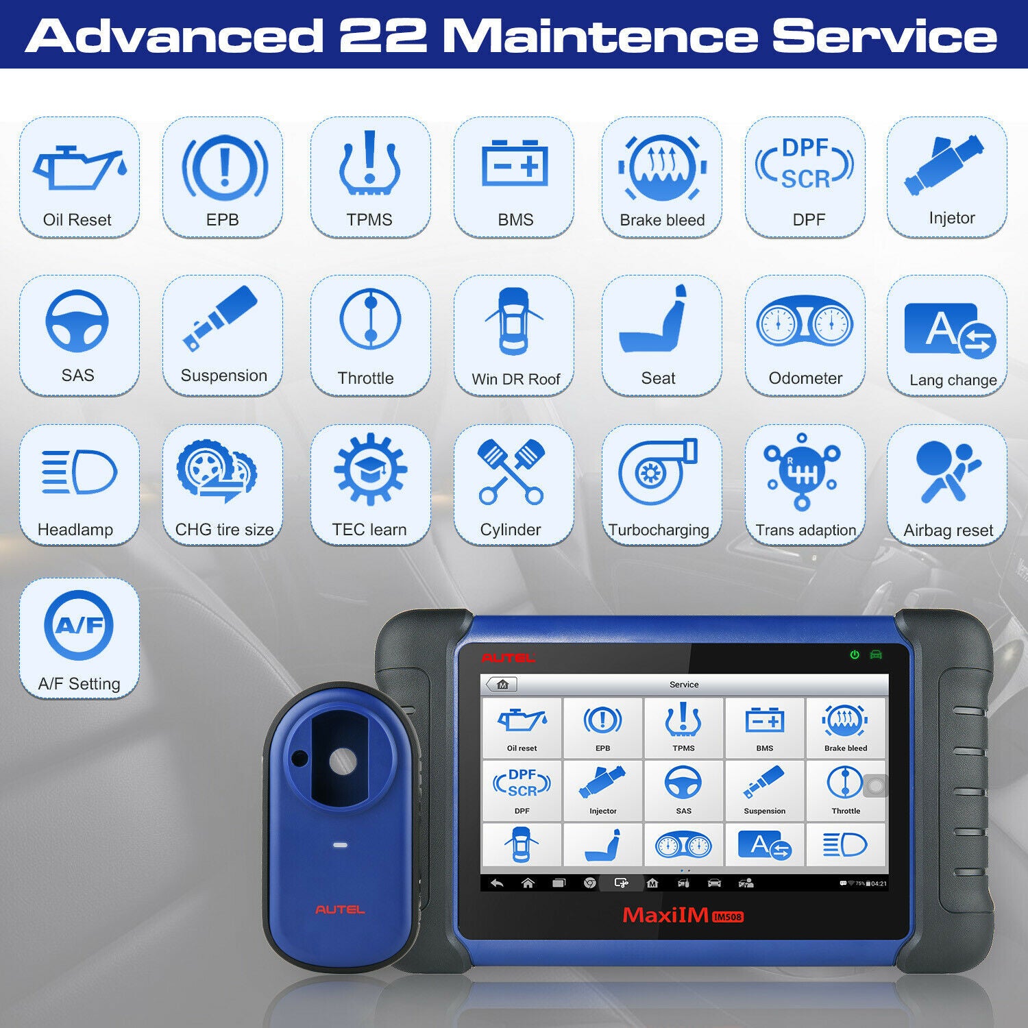 Autel MaxiIM im508 Advanced 23+ Servicio