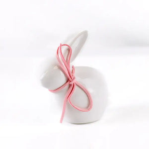 White Ceramic Bunny 4" - Happy DSM