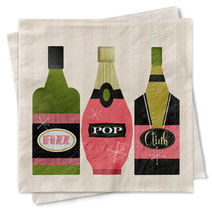Pop Clink Fizz Cocktail Napkins - Happy DSM