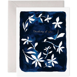 Indigo Flowers Sympathy Card - Happy DSM