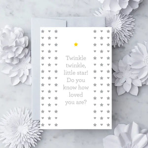 Twinkle Twinkle Baby Card - Happy DSM