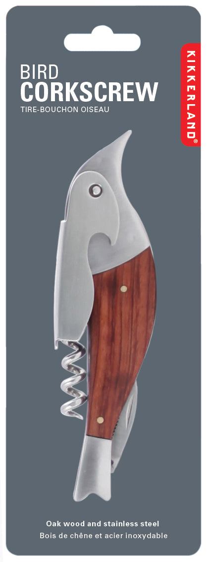 Wooden Bird Corkscrew