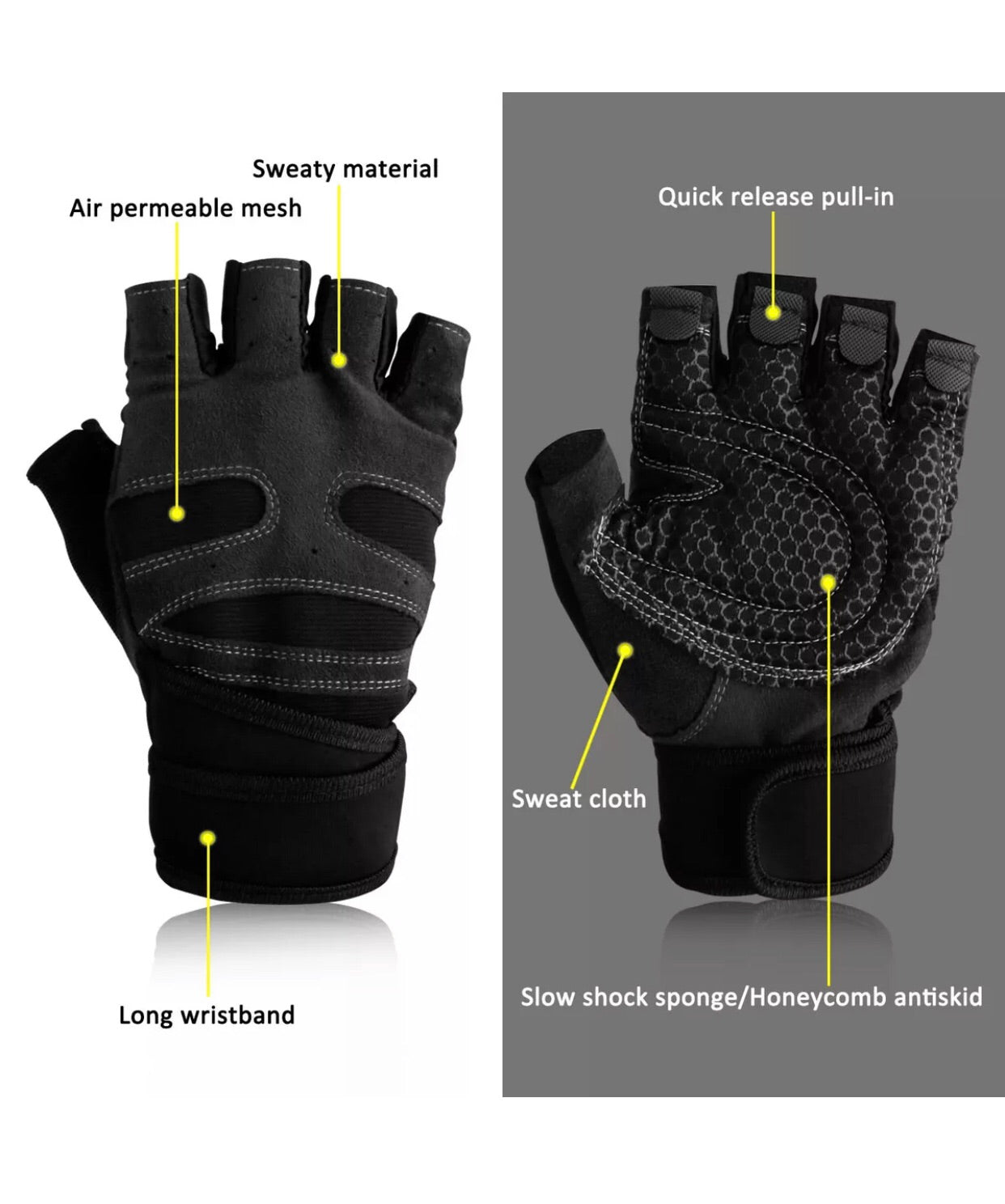 Autenticación Pila de vídeo Unisex gloves gym guantes (1 par - 2 Guantillas) – fitnessbylachina
