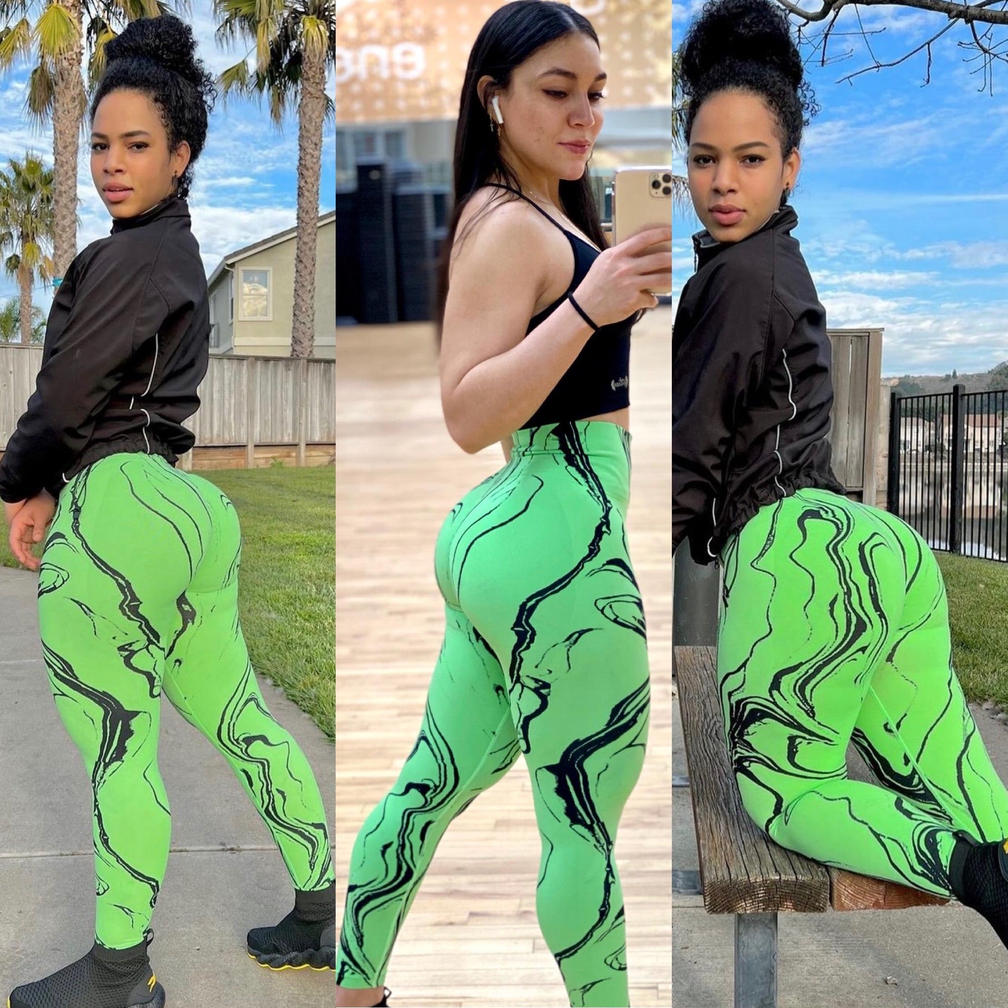 Graffiti leggings training outfit – fitnessbylachina