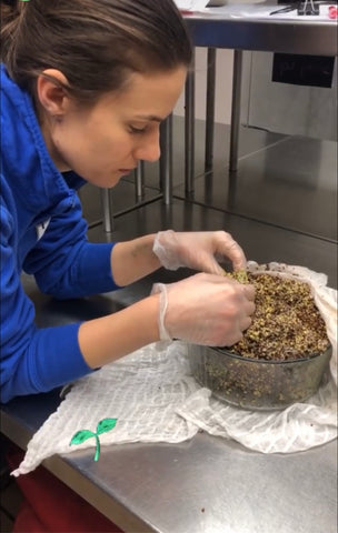 Woman with Broccoli Sprouts