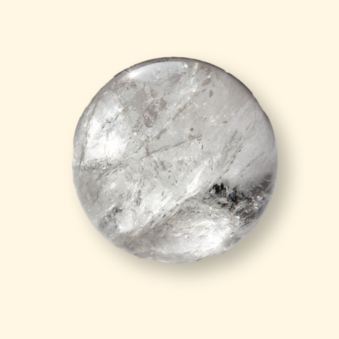 Clear quartz crystal ball from medieval era