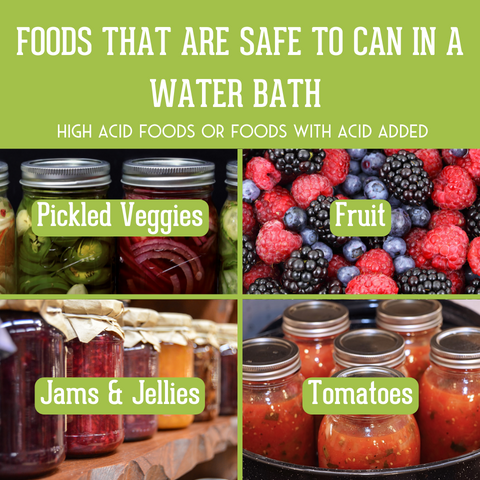 Foods that can be water bath canned