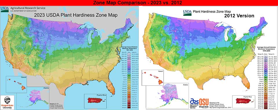 Hardiness Zone Map Comparison