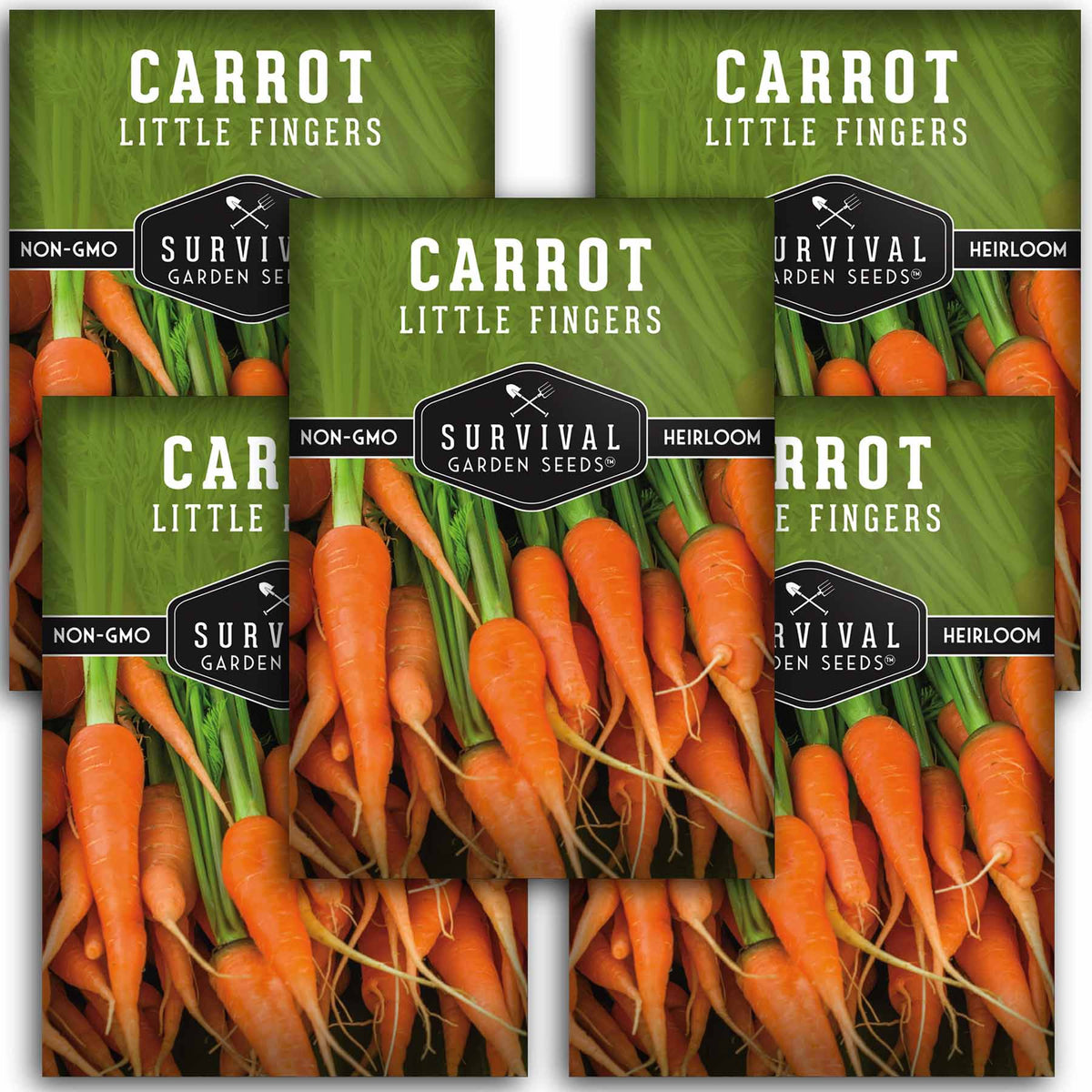 5 Packets of Little Fingers Carrot Seeds