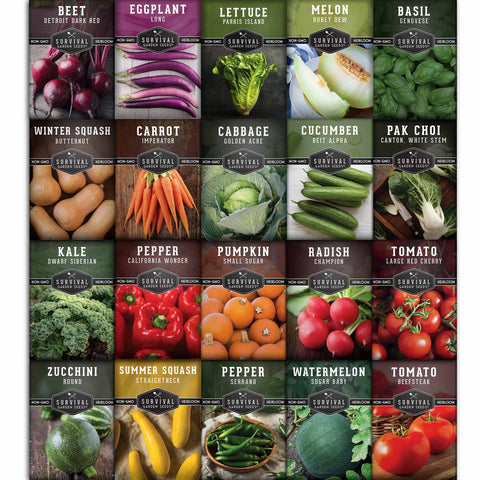 Homesteader Collection - 50 Gardening Seeds - SurvivalGardenSeeds