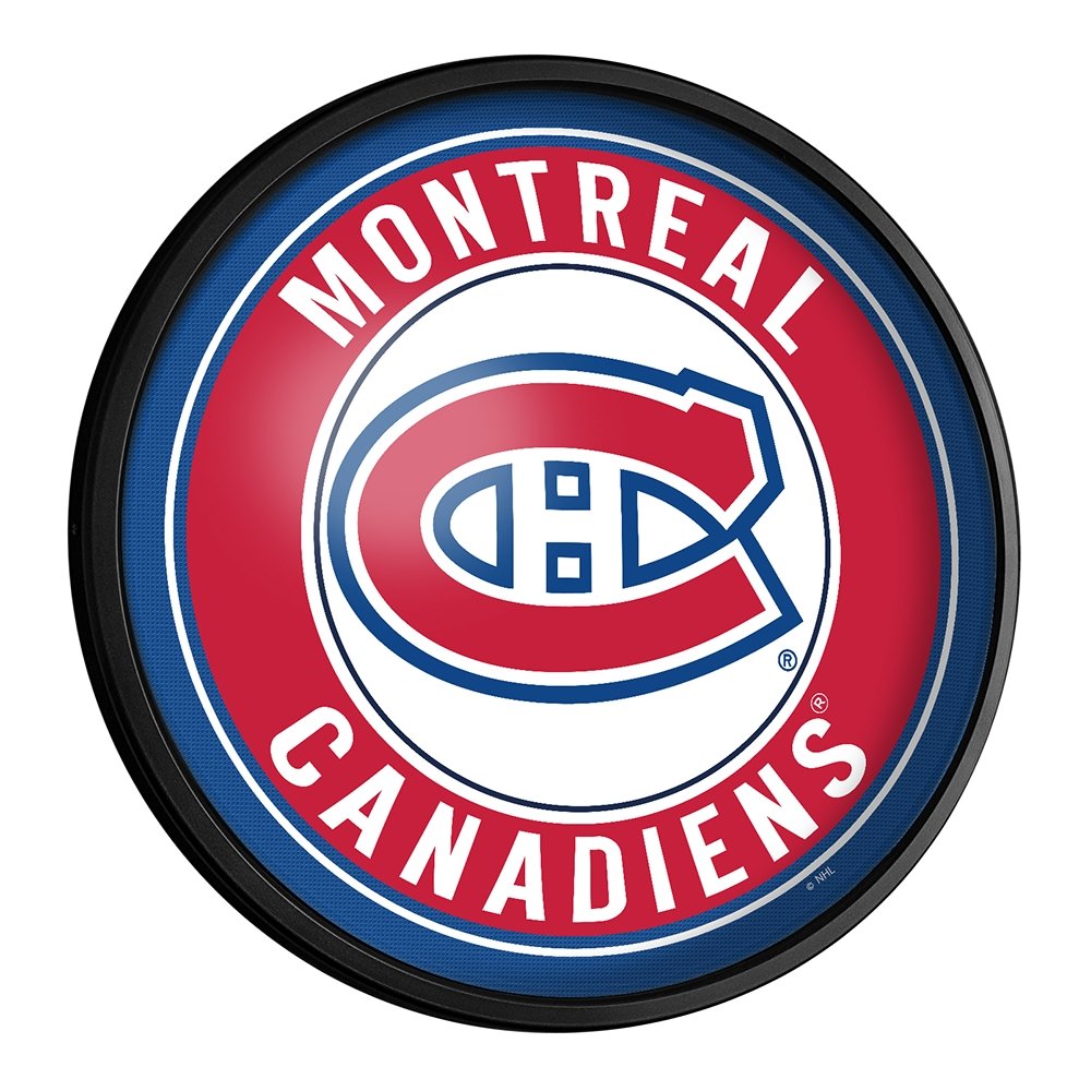 Montreal Canadiens Round Slimline Lighted Wall Sign The FanBrand
