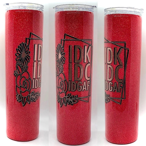 Red&Gold Burst 20oz Tumbler – Glitter, With love