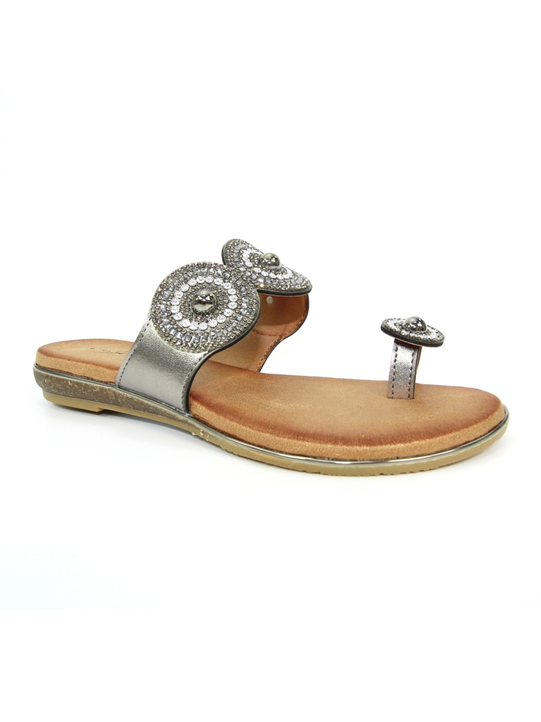 Pewter Lunar Oyster toe loop sandal – The Fashion Shop