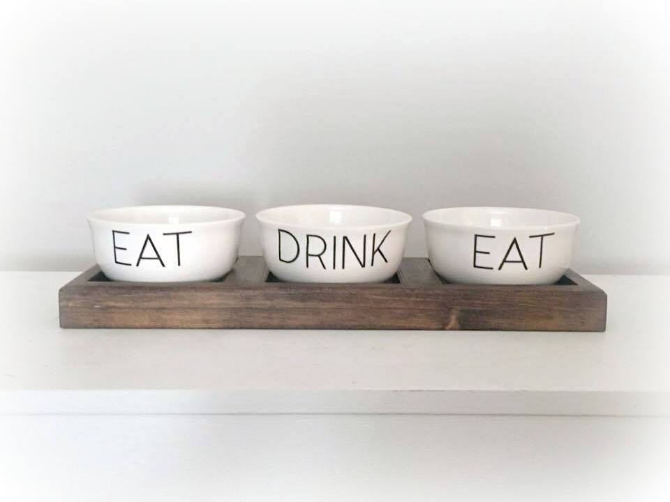 Eat & Drink Large Dog Bowl Set – Highland Design Co