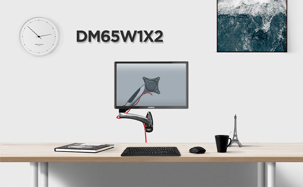 dm352 SR, silver, desk, mount, bracket, stand, support, riser, arm, double, two, twin, duo, dual, office, computer