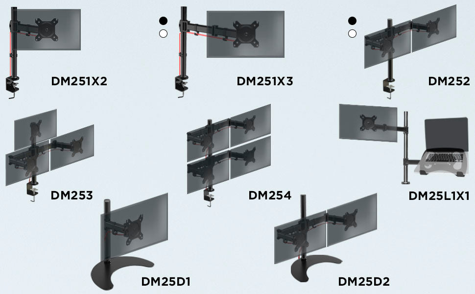 duronic, desk, mount, dm35, dm351x1, range, whole, dm351x2, dm351x3, dm352, dm353, dm354, dm351x1
