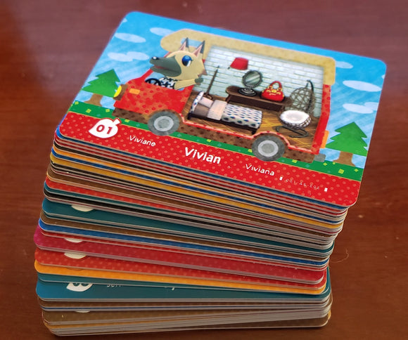 COMPLETE 50 Card Welcome Series Animal Crossing Amiibo Pro Quality NFC - Villager Cards
