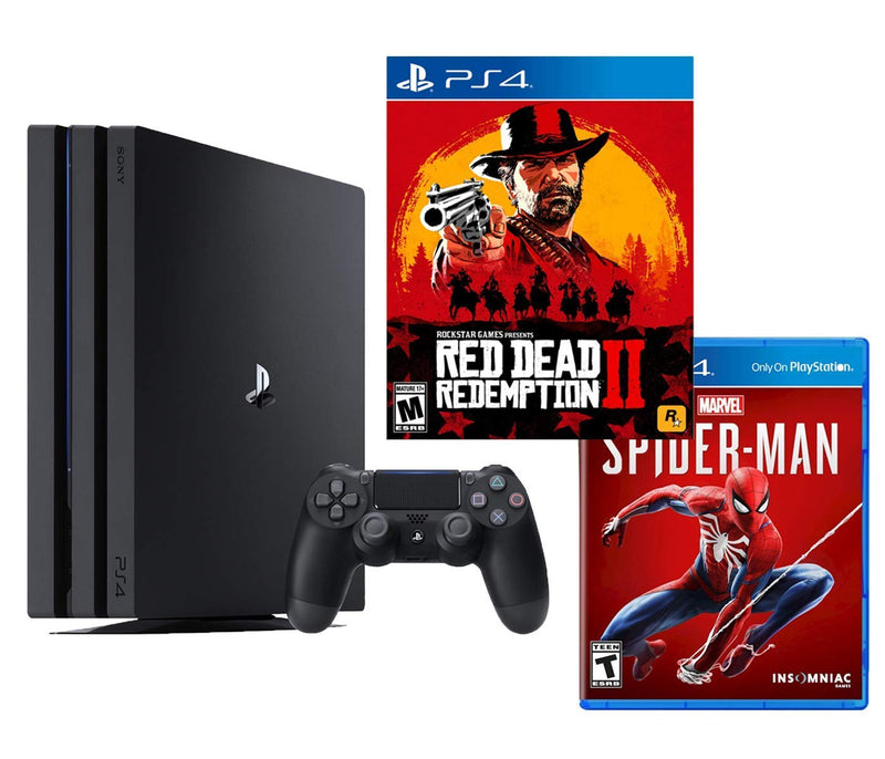 tortur Variant Duplikering Sony PlayStation 4 Pro - Red Dead and Spider-Man Bundle: RED Dead ...