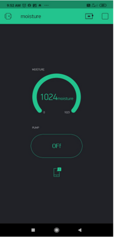 Blynk App Screenshot for Plant Weather Monitoring System