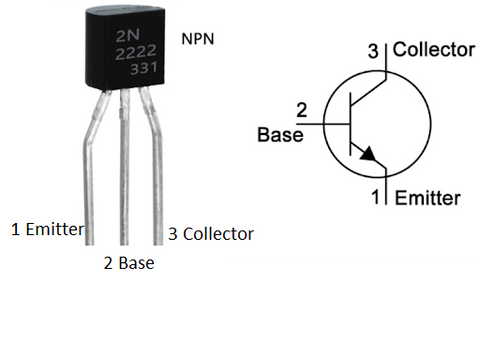 2N2222 transistor pinout