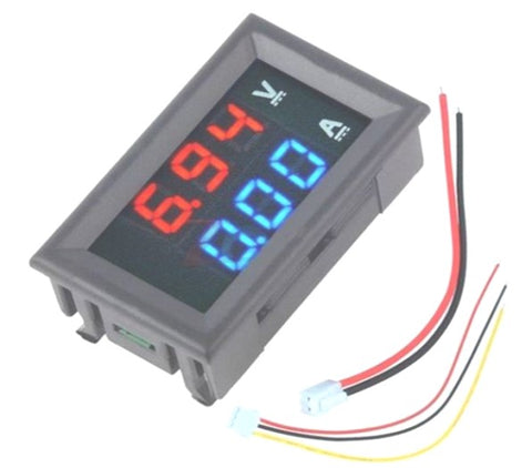 Digital Volt Meter AMP Meter DC 10A 0-100V is capable to perform two function at once.