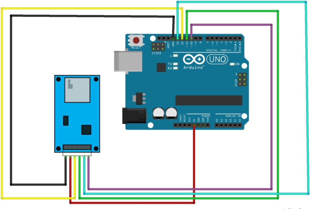 How does the SD Card Module work?, Schematic for SD Card Module to connect with Arduino
