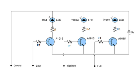 A1015 water level indication circuit