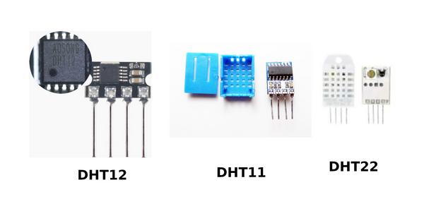 Internal Look difference between DHT11, DHT12 and DHT22