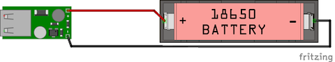 CIRCUIT DIAGRAM to connect a power bank module with a cell, li-ion battery