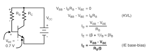 Base bias transistor formula